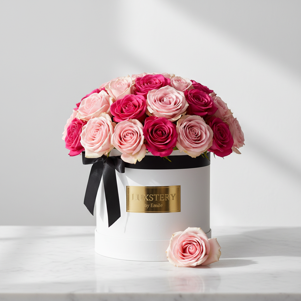 صندوق ورد لوكستري "بينك بليس"